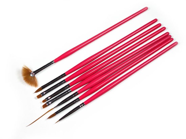 8 Set Gel Acryl Striper Pinsel Malerei SET in ROT AGB-47-rot