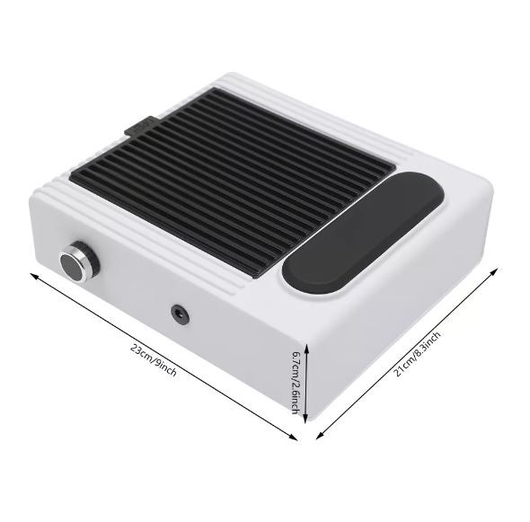 Nagelstaubsauger 80W Staubabsaugung Nail Dust Collector Lüfter in weiss