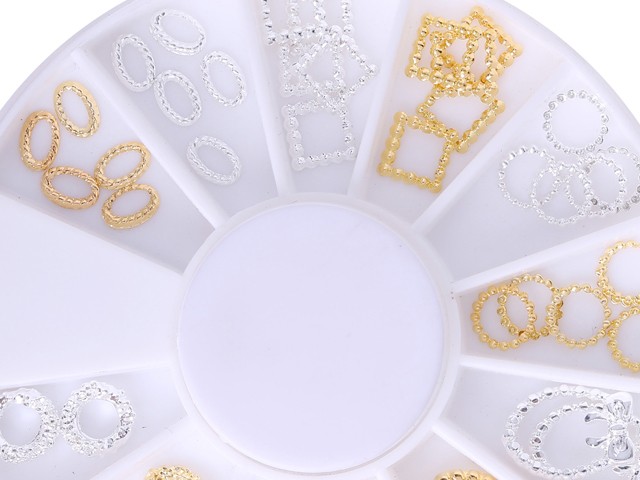 40 Stück Nail Art Metall Plating in Farben Gold Silber AP-64