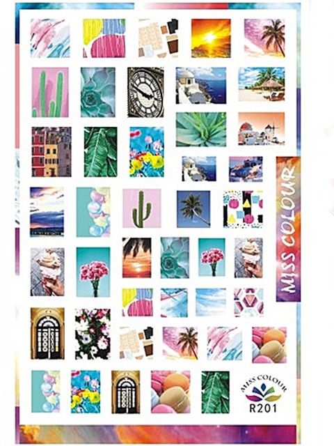 Nail Art STICKER selbstklebende Aufkleber Foto Bild Motiv R201