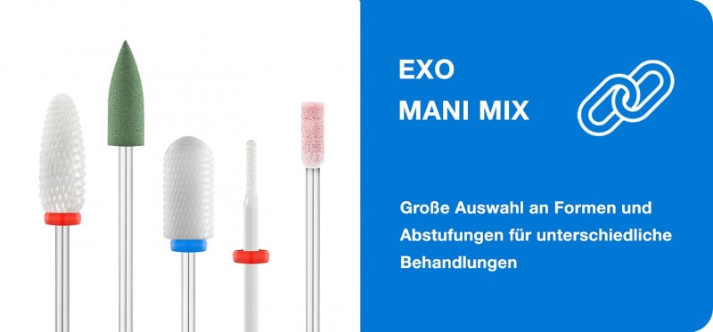 Nagel Fräser Aufsätze 5er Keramic Bits Set EXO Mani Mix 147958