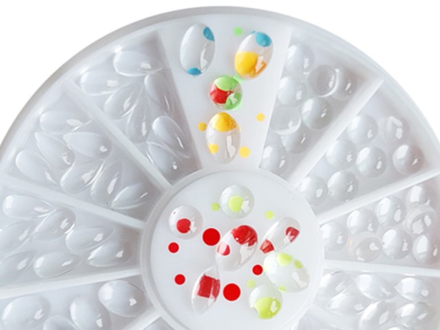 110 Ovale, Runde,Ellipse Straßsteine Klar CJ-59