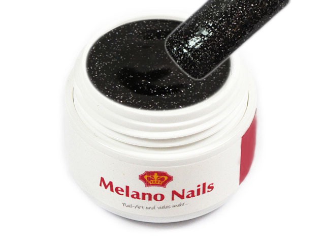 Glitter UV Gel Made in Germany 5ml Black Star Silver