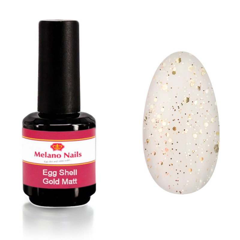 Egg Shell Finish Gel Longlife UV Lack Nail Art Gel 12ml Gold Matt C792