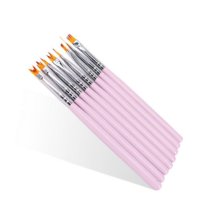 8 tlg. Nail Art Pinsel Set für Ombre Babyboomer Kammpinsel TZB39