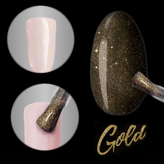 UV Polish Finish No Sticky UV High Gloss Gel 12ml Top Gold C745