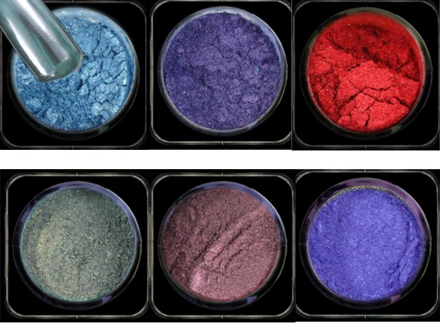 6er Set Chrom Pigment Micro Mirror Spiegeleffekt Puder AGP-205-2