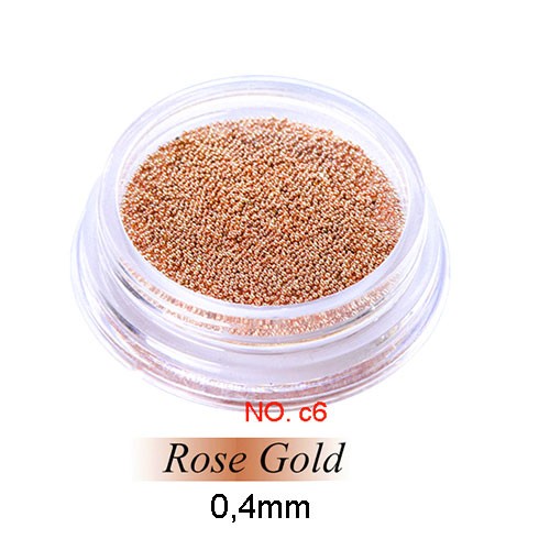 1x Döschen Micro Glass Perlen Glassbeads in rose-gold AS-116-C6