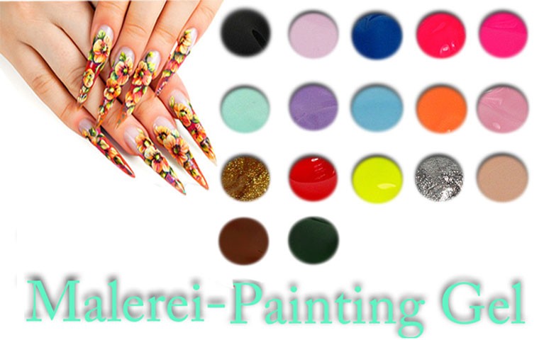 18 tlg.Painting UV Gel One Stroke ART Malerei 5ml SET-105