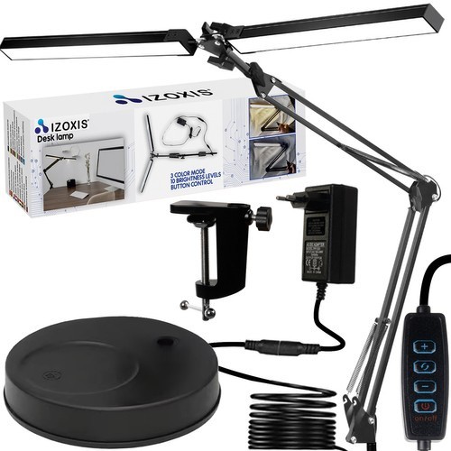 Izoxis® Kosmetiklampe LED Tischlampe Leuchte Arbeitsplatzleuchte schwarz 24223